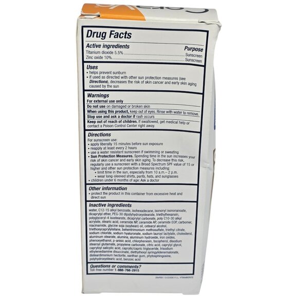 CeraVe Hydrating Mineral Sunscreen SPF 30 Medium Sheer Tint 1.7oz EX 2026 3 Pack - Picture 8 of 10